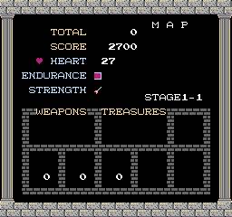 O nosso status screen onde podemos ver o progresso no jogo