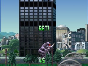 Por vezes temos direito a alguns níveis de bónus onde temos de cumprir alguns desafios. O ilustrado consiste em derrubar um arranha céus em 45s.