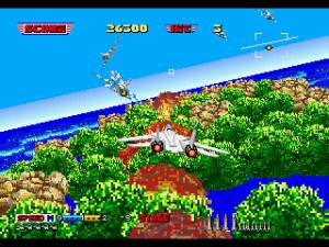 Visualmente o jogo é muito idêntico ao After Burner II para arcade.