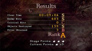 No final de cada nível a nossa performance é recompensada com uma nota. Para além disso são-nos atribuidas estrelas que podem posteriormente ser utilizadas para fazer upgrades às armas que desbloqueamos