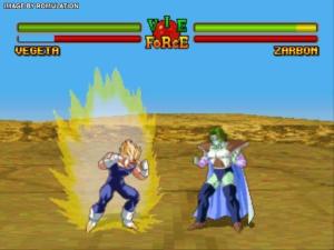 Golpes especiais usam energia que pode ser regenerada ao fazer o que o Vegeta está a fazer