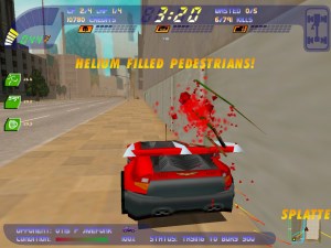 O que não falta neste jogo são power ups hilariantes e gore quanto baste