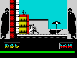 Apesar de simples, graficamente é um jogo que tira bom partido das poucas cores que o ZX Spectrum pode apresentar em simultâneo