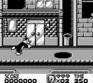 Neste jogo nem todos os níveis são de puro platforming, aqui temos de estar constantemente a fugir de Sylvester e outros obstáculos